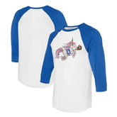 Los Angeles Dodgers Tiny Turnip Unisex Unicorn 3/4-Sleeve Raglan T-Shirt Outlet