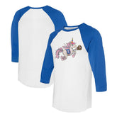 Texas Rangers Tiny Turnip Unisex Unicorn 3/4-Sleeve Raglan T-Shirt Online