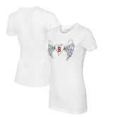 Boston Red Sox Tiny Turnip Women's Angel Wings T-Shirt for sale