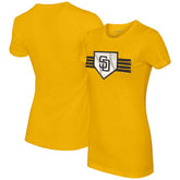 San Diego Padres Tiny Turnip Women's Base Stripe T-Shirt Online