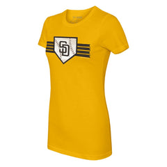 San Diego Padres Tiny Turnip Women's Base Stripe T-Shirt Online