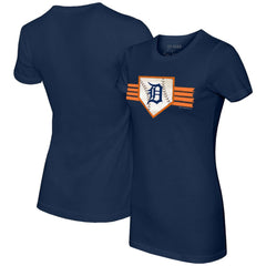 Detroit Tigers Tiny Turnip Women's Base Stripe T-Shirt Online
