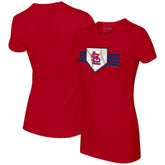 St. Louis Cardinals Tiny Turnip Women's Base Stripe T-Shirt Sale