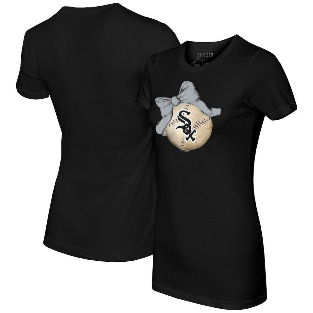 Chicago White Sox Tiny Turnip Women's Baseball Bow T-Shirt Outlet