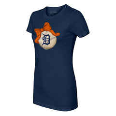 Detroit Tigers Tiny Turnip Women's Baseball Bow T-Shirt Online