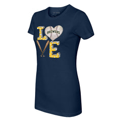 Milwaukee Brewers Tiny Turnip Women's Baseball Love T-Shirt Sale