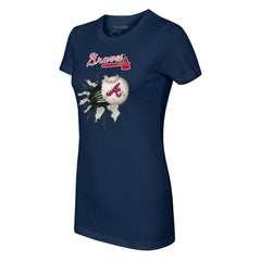Atlanta Braves Tiny Turnip Women's Baseball Tear T-Shirt for sale