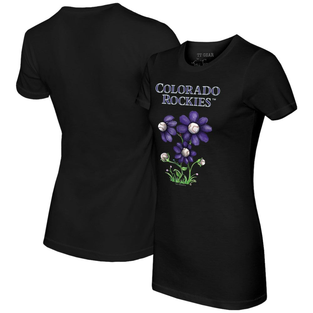 Colorado Rockies Tiny Turnip Women's Blooming Baseballs T-Shirt for sale