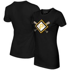 Pittsburgh Pirates Tiny Turnip Women's Diamond Cross Bats T-Shirt Discount