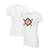 San Francisco Giants Tiny Turnip Women's Diamond Cross Bats T-Shirt Near Me