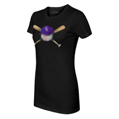 Colorado Rockies Tiny Turnip Women's Hat Crossbats T-Shirt for sale