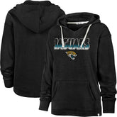 Jacksonville Jaguars '47 Women's Color Rise Kennedy Pullover Hoodie - Black - 47 brand