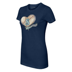 Seattle Mariners Tiny Turnip Women's Heart Banner T-Shirt Near Me