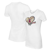 Los Angeles Angels Tiny Turnip Women's Heart Banner T-Shirt Outlet