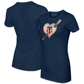 Minnesota Twins Tiny Turnip Women's Heart Bat T-Shirt Sale