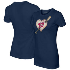Washington Nationals Tiny Turnip Women's Heart Bat T-Shirt for sale