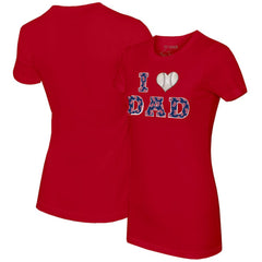 Boston Red Sox Tiny Turnip Women's I Love Dad T-Shirt Discount