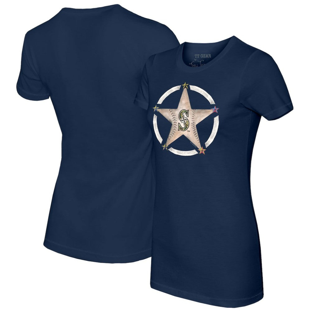 Seattle Mariners Tiny Turnip Women's Military Star T-Shirt Online
