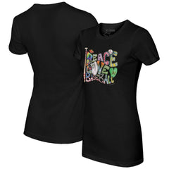 Athletics Tiny Turnip Women's Peace Love Baseball Fitted T-Shirt Online