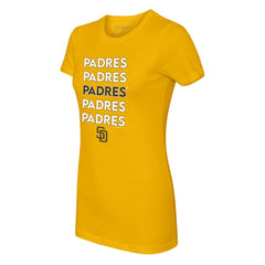 San Diego Padres Tiny Turnip Women's Stacked T-Shirt Sale