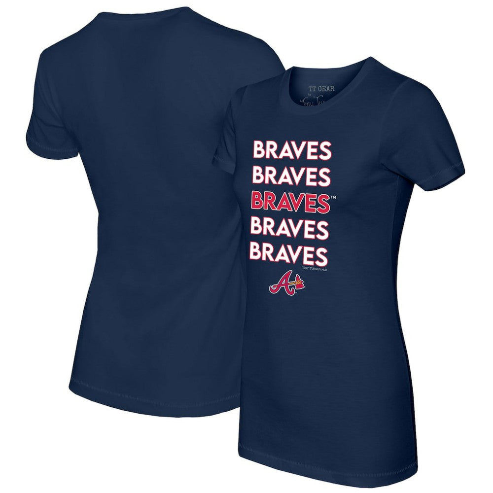Atlanta Braves Tiny Turnip Women's Stacked T-Shirt Online