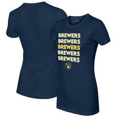 Milwaukee Brewers Tiny Turnip Women's Stacked T-Shirt Discount