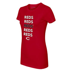 Cincinnati Reds Tiny Turnip Women's Stacked T-Shirt Online