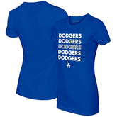 Los Angeles Dodgers Tiny Turnip Women's Stacked T-Shirt Discount