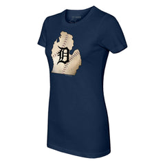 Detroit Tigers Tiny Turnip Women's State Outline T-Shirt for sale