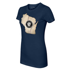 Milwaukee Brewers Tiny Turnip Women's State Outline T-Shirt for sale