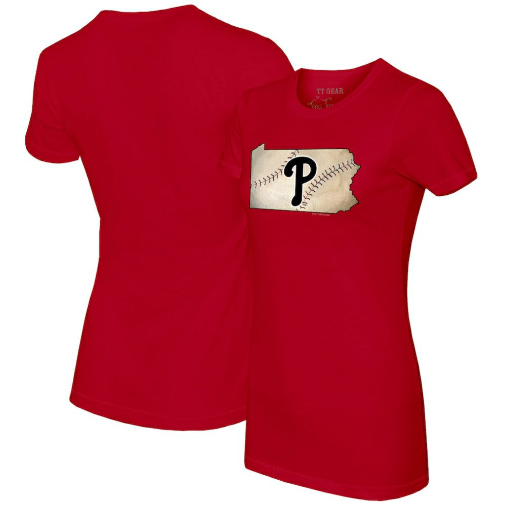 Philadelphia Phillies Tiny Turnip Women's State Outline T-Shirt Online