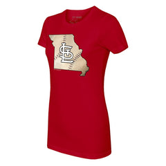 St. Louis Cardinals Tiny Turnip Women's State Outline T-Shirt Near Me