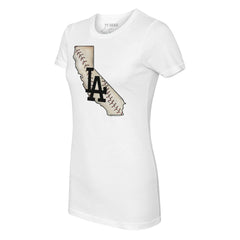 Los Angeles Dodgers Tiny Turnip Women's State Outline T-Shirt Discount