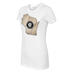 Milwaukee Brewers Tiny Turnip Women's State Outline T-Shirt Near Me