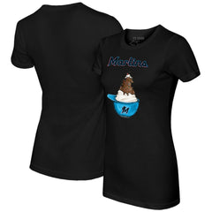 Miami Marlins Tiny Turnip Women's Sundae Helmet T-Shirt Online