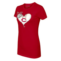 Cincinnati Reds Tiny Turnip Women's Tiara Heart T-Shirt Near Me