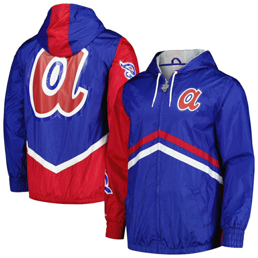 Atlanta Braves Mitchell & Ness Undeniable Full-Zip Hoodie Windbreaker Jacket Discount