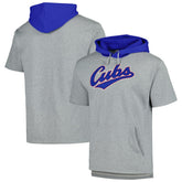 Chicago Cubs Mitchell & Ness Postgame Short Sleeve Pullover Hoodie Discount