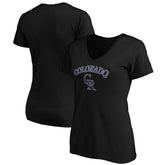 Colorado Rockies Women's Core Team Lock Up V-Neck T-Shirt Discount