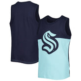 Seattle Kraken Youth Revitalize Tank Top - Light Blue/Dark Sea Blue | NHL Lifestyle