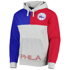 Mitchell & Ness Philadelphia 76ers Tie-Breaker Pullover Hoodie Heather Gray