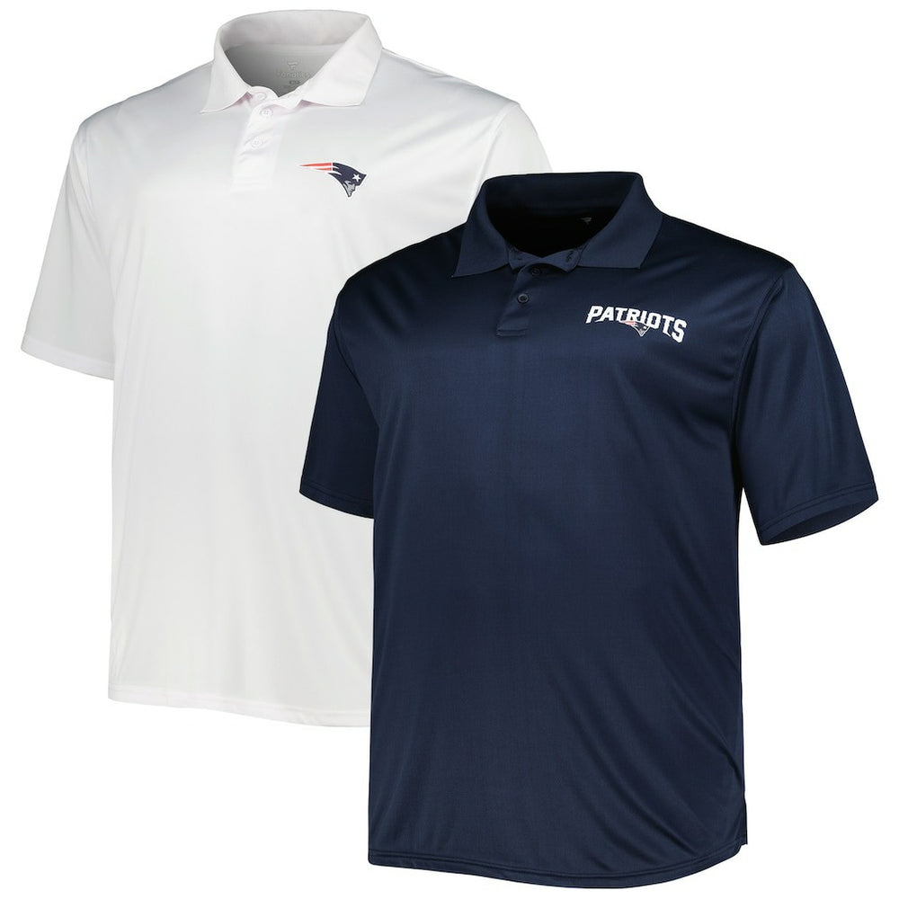 New England Patriots Solid Two-Pack Polo Set - Navy/White - Fanatics