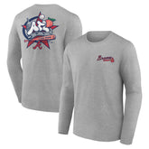 Atlanta Braves Nice Kicks Long Sleeve T-Shirt Discount