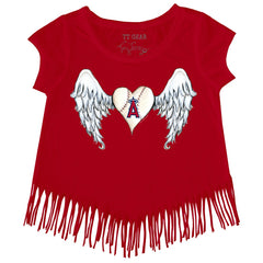 Los Angeles Angels Tiny Turnip Girls Youth Angel Wings Fringe T-Shirt Near Me