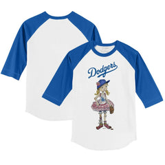 Los Angeles Dodgers Tiny Turnip Youth Babes 3/4-Sleeve Raglan T-Shirt Outlet