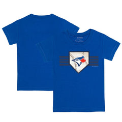 Toronto Blue Jays Tiny Turnip Youth Base Stripe T-Shirt Outlet