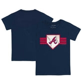 Atlanta Braves Tiny Turnip Youth Base Stripe T-Shirt Sale
