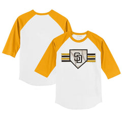 San Diego Padres Tiny Turnip Youth Base Stripe 3/4-Sleeve Raglan T-Shirt Sale