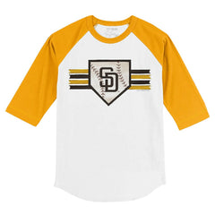 San Diego Padres Tiny Turnip Youth Base Stripe 3/4-Sleeve Raglan T-Shirt Sale