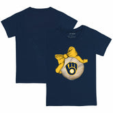 Milwaukee Brewers Tiny Turnip Youth Baseball Bow T-Shirt Outlet